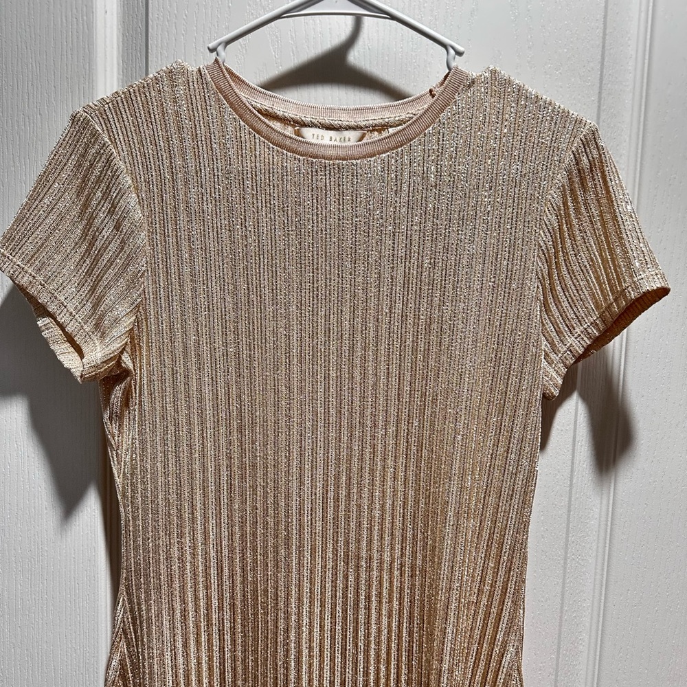 Ted Baker Metallic Short Sleeve Top